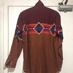 VINTAGE WRANGLER WESTERN PRINTED SHIRTS SIZE S